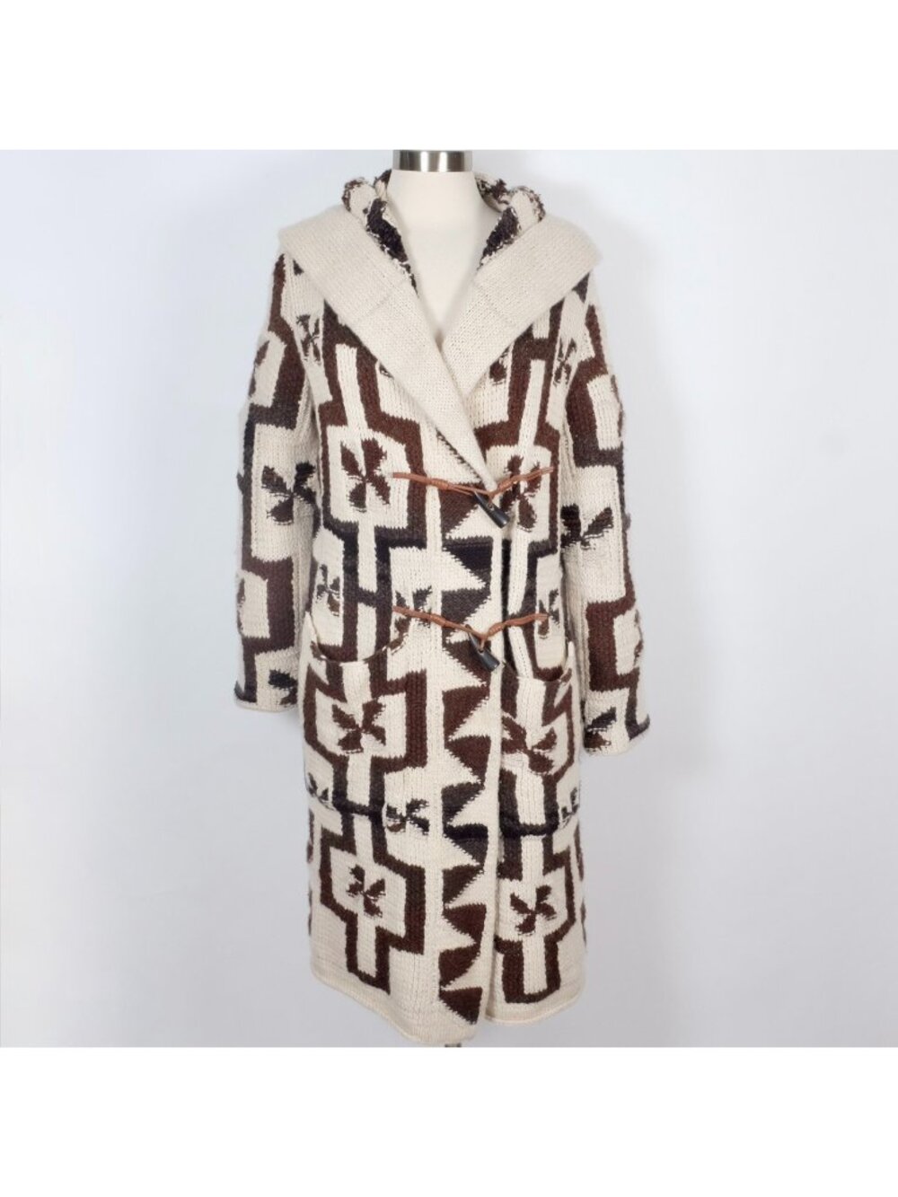 POLO Ralph Lauren Collection XS /S cardigan coat Hand Knit Southwestern Cashmere
